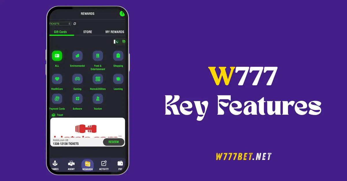 Key features of W777